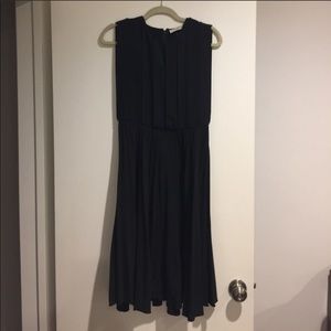 Sandro paris pleated black ribbon dress.
